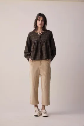 amente - Cropped Corduroy Baggy Pants