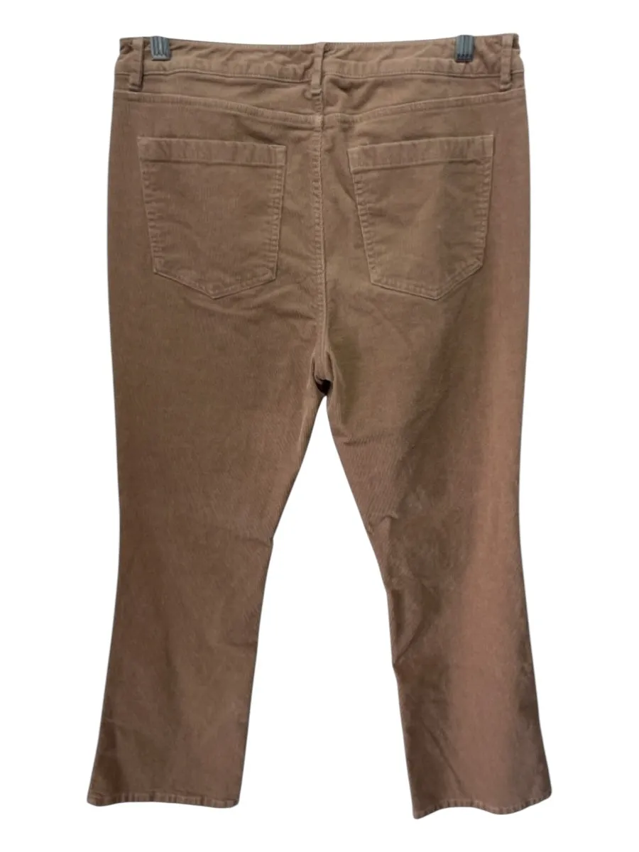 Ann Mashburn Size 29 light brown Cotton Mid Rise Corduroy Slim Straight Pants