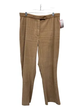 Babaton Size 10 Tan Brown Cotton Corduroy Mid Rise Hook & Zip Straight Pants