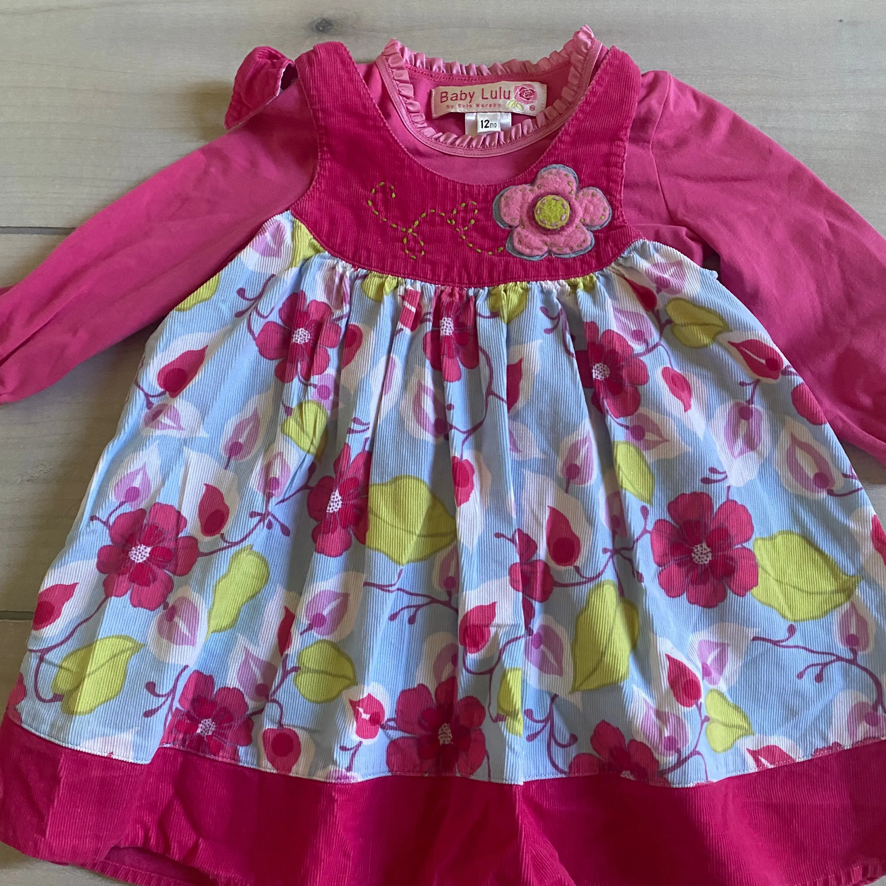 Baby Lulu Floral Corduroy Dress & Top