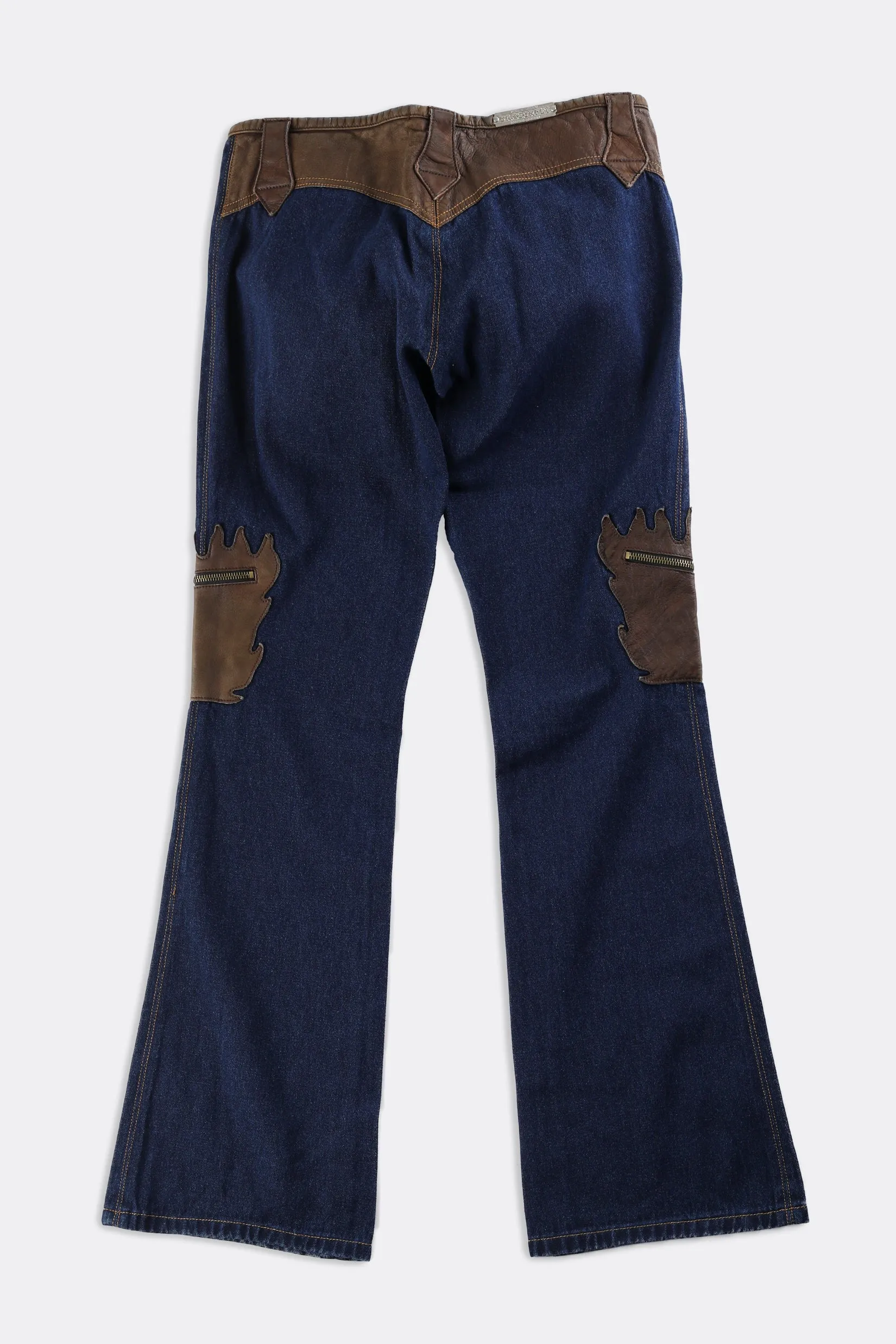 Deadstock Leather Patch Low Rise Jeans
