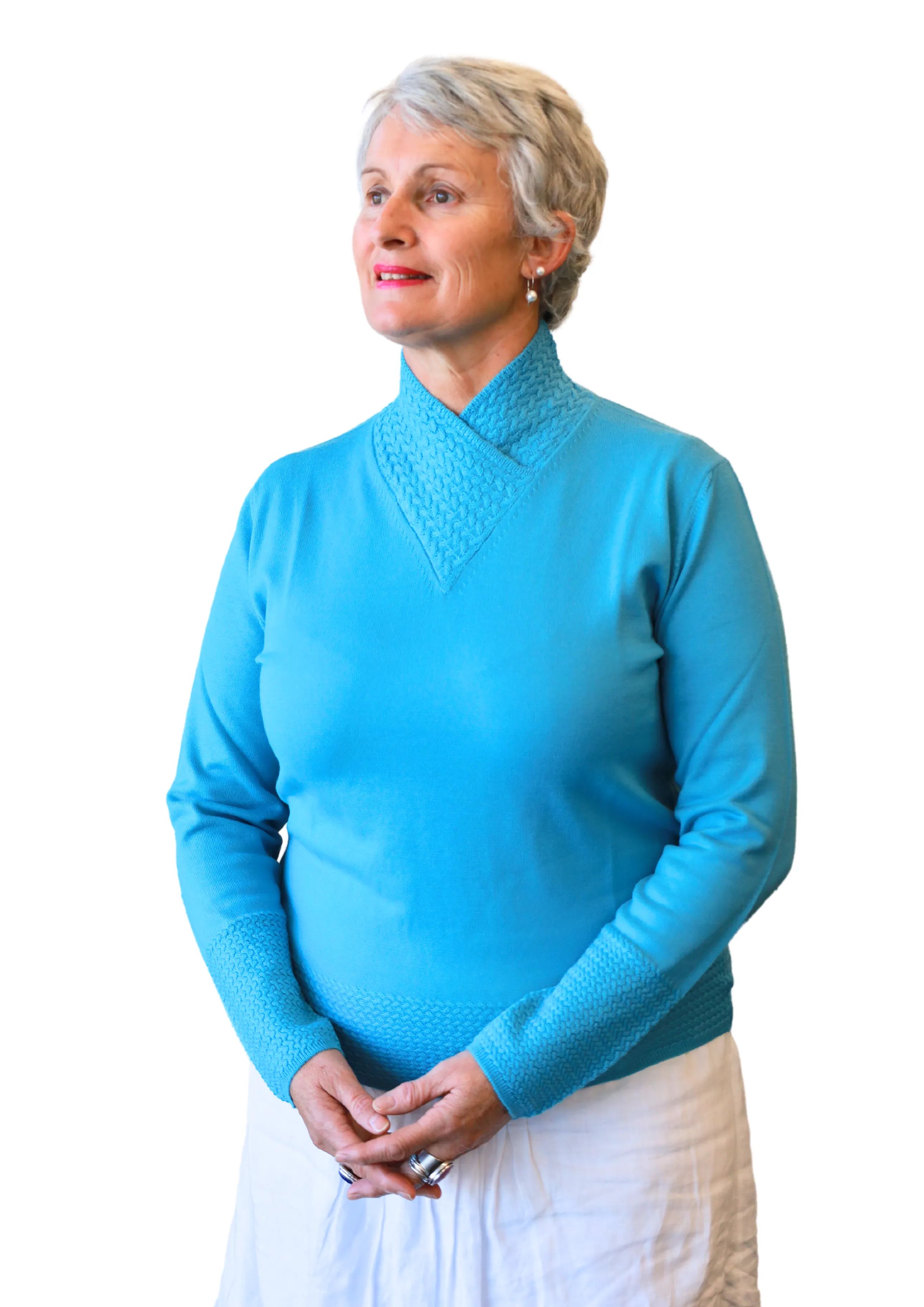 Italian Made Eloise V Neck Jumper - 100% Merino Wool