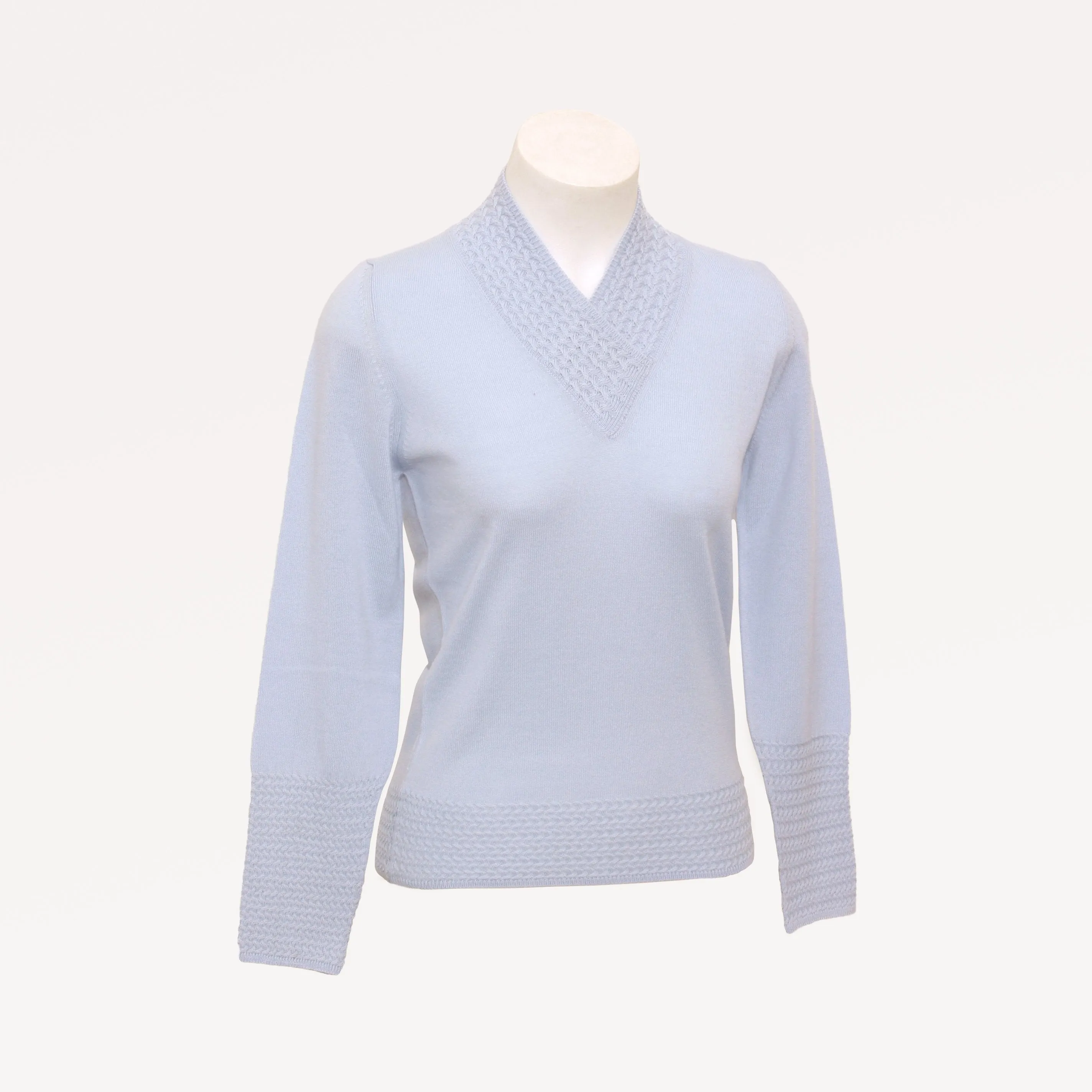 Italian Made Eloise V Neck Jumper - 100% Merino Wool