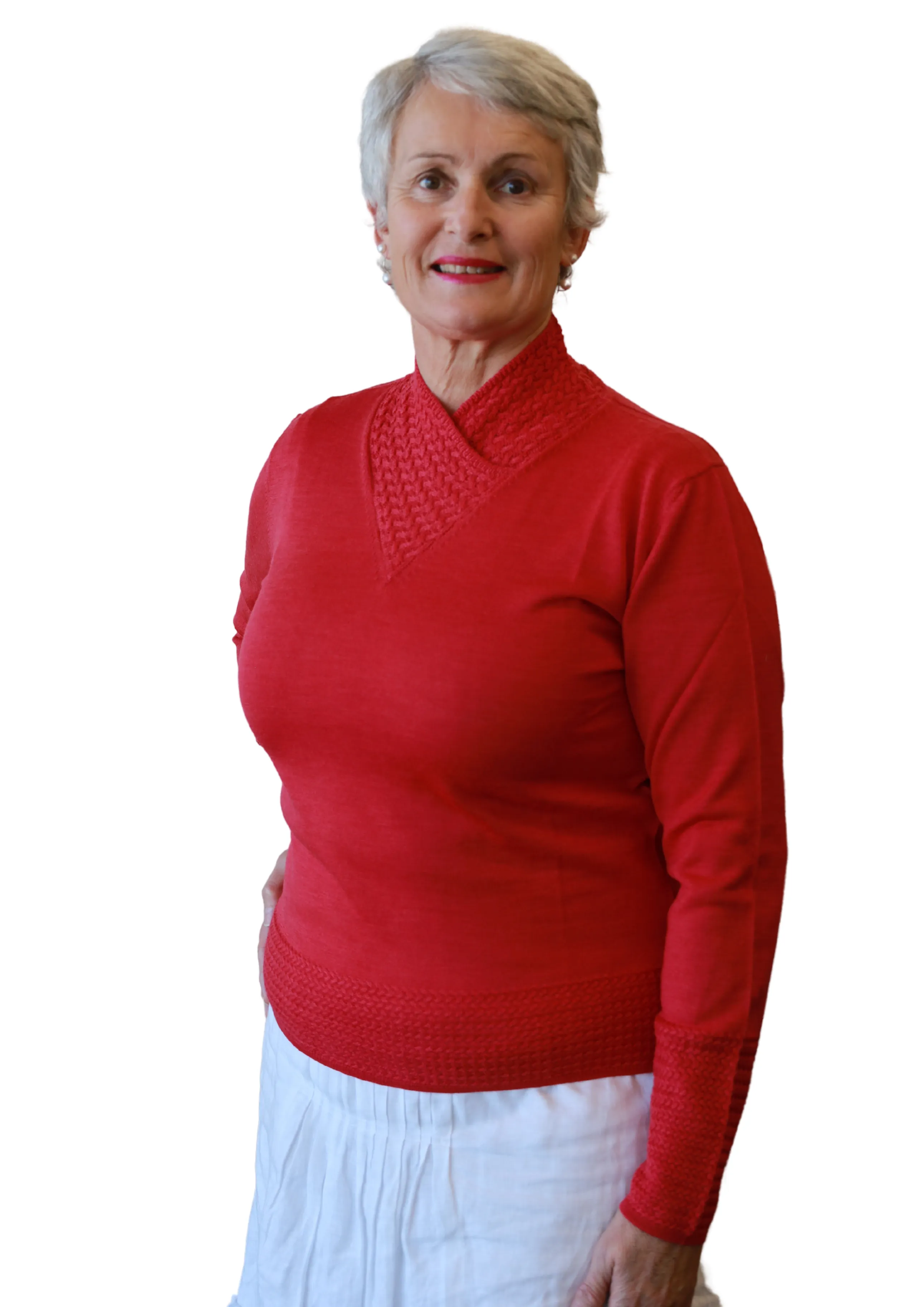 Italian Made Eloise V Neck Jumper - 100% Merino Wool