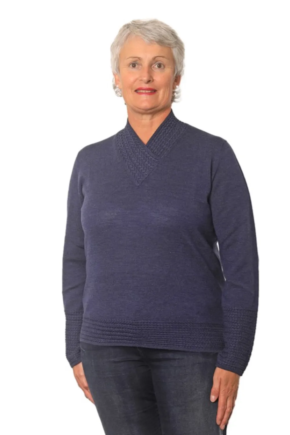 Italian Made Eloise V Neck Jumper - 100% Merino Wool
