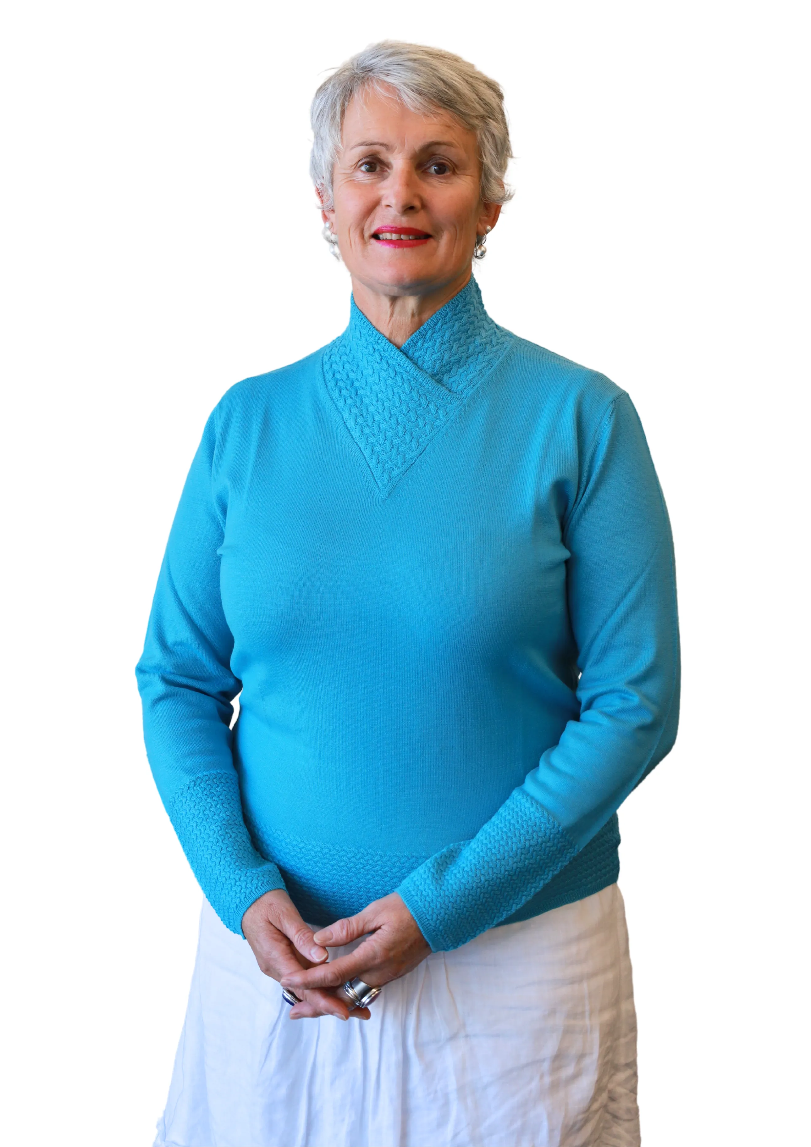 Italian Made Eloise V Neck Jumper - 100% Merino Wool