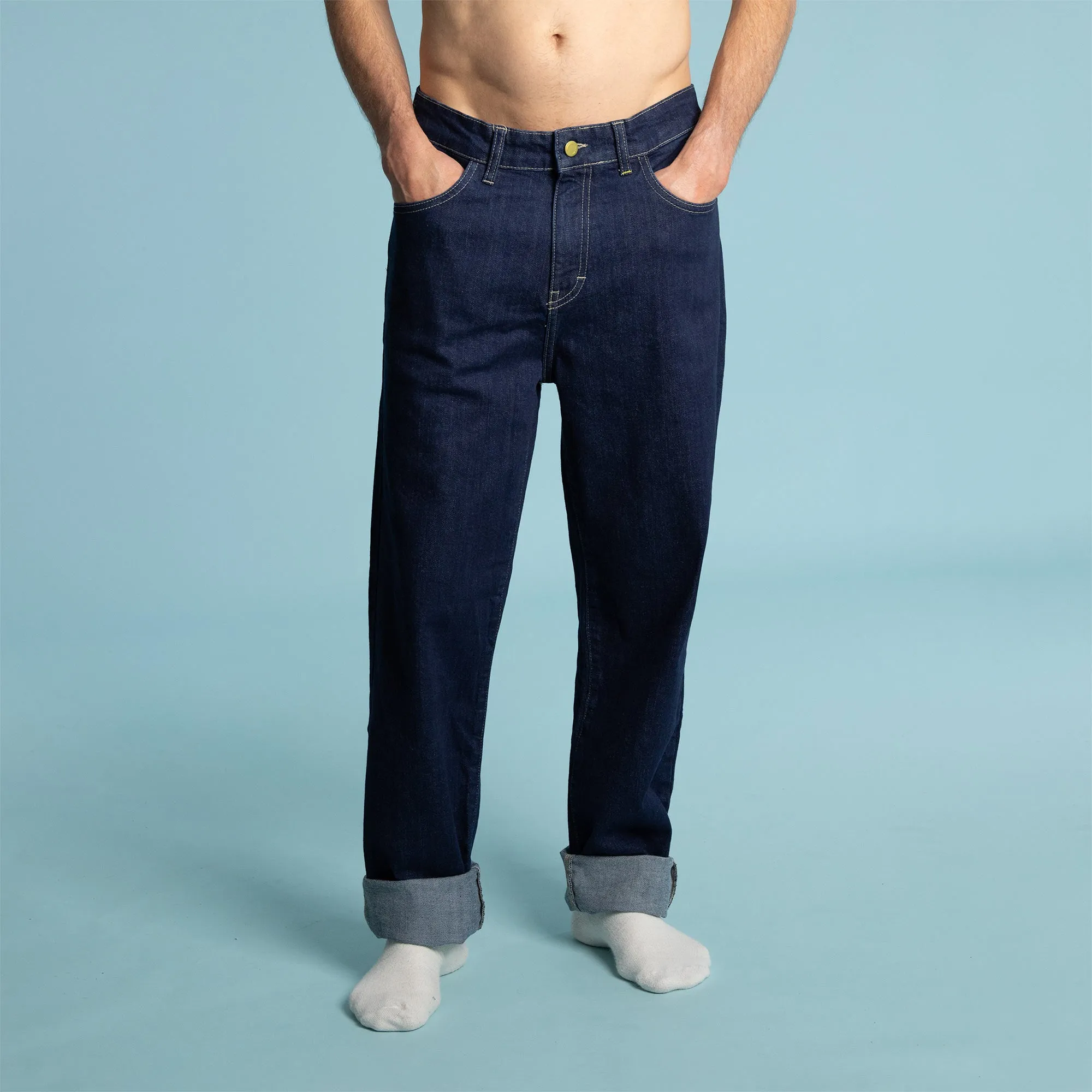 MATT 99% Organic Cotton Straight Fit Stretch Jeans (True Indigo Dye or Charcoal)