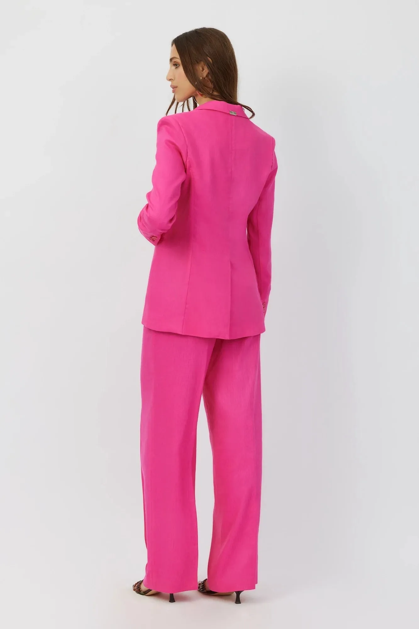 The Riley - Fuchsia Summer Linen Stretch Blazer