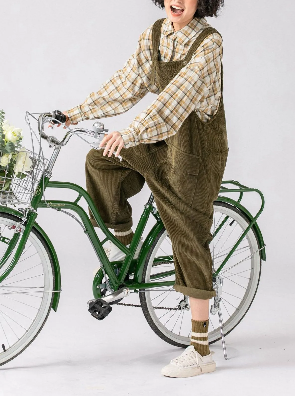 Warm Spring Women Jumpsuit Causel Overalls Corduroy Wide leg Trouser
